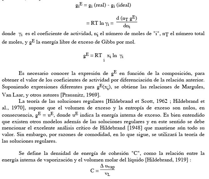 Fragmento del modelo de energía de cohesión